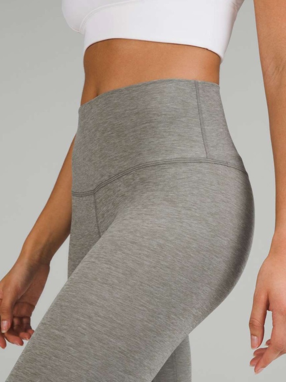 LULULEMON | Align High Rise 25” 7/8 Yoga Pant Heathered Grey Sage | 10